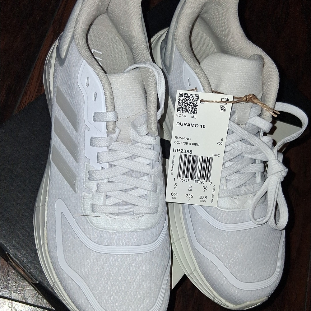New Adidas Duramo 10 White Running Shoes